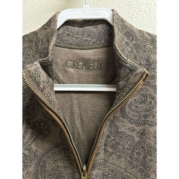 NWT Reversible Men’s Cremieux Quarter Zip Sweater Brown Black Design size XXXL - Picture 4 of 11